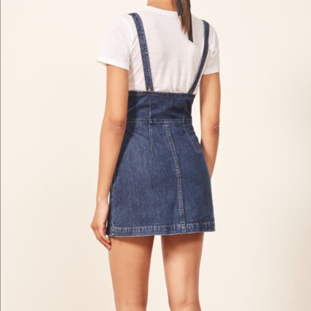 Reformation corset denim mini